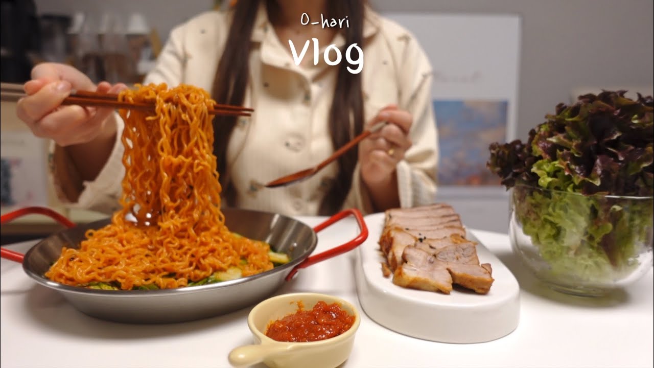 Приготовление корейского ужина после работы | Простой в приготовлении рецепт весеннего кимчи