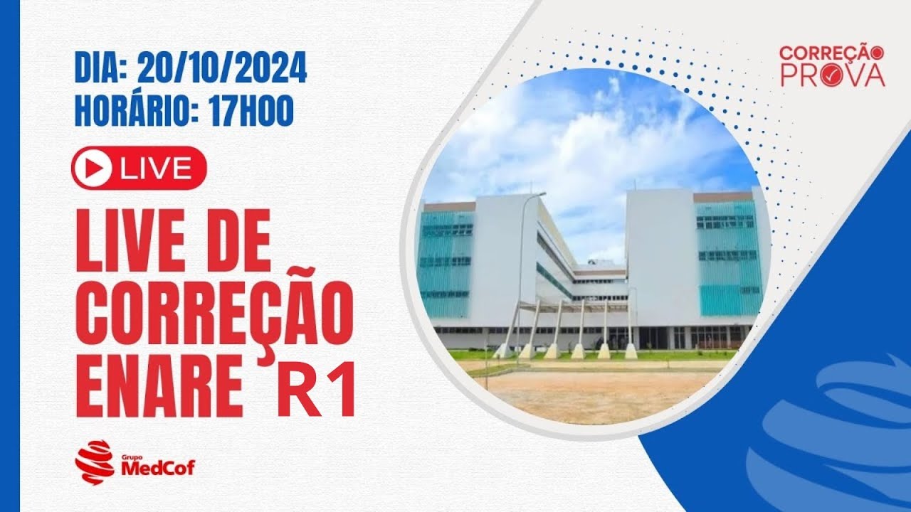 Correção ENARE R1 2025 -  Gabarito Prova de residência médica ENARE 2025 R1 Acesso Direto