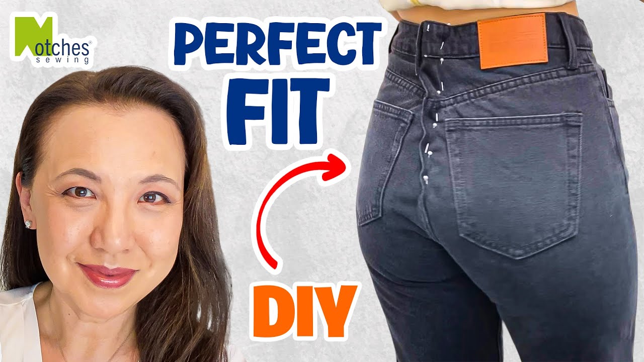 How to Take In the Back Waist of Your Jeans Smaller - PROFESSIONALLY with Flat Fell Seam