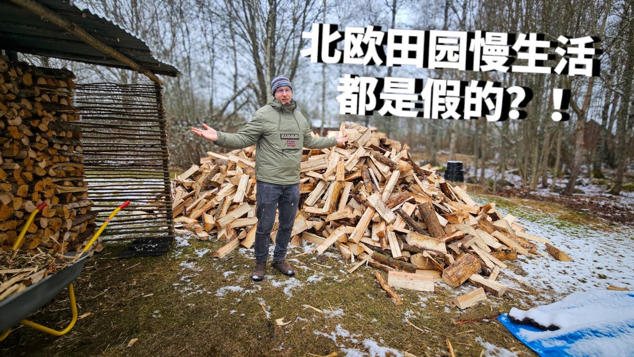 弯了五万次腰拍的视频！天天搬砖加天天搬木头，我被田园生活的美好给骗了！Slow Swedish Countryside Life Is A Scam！[4k]