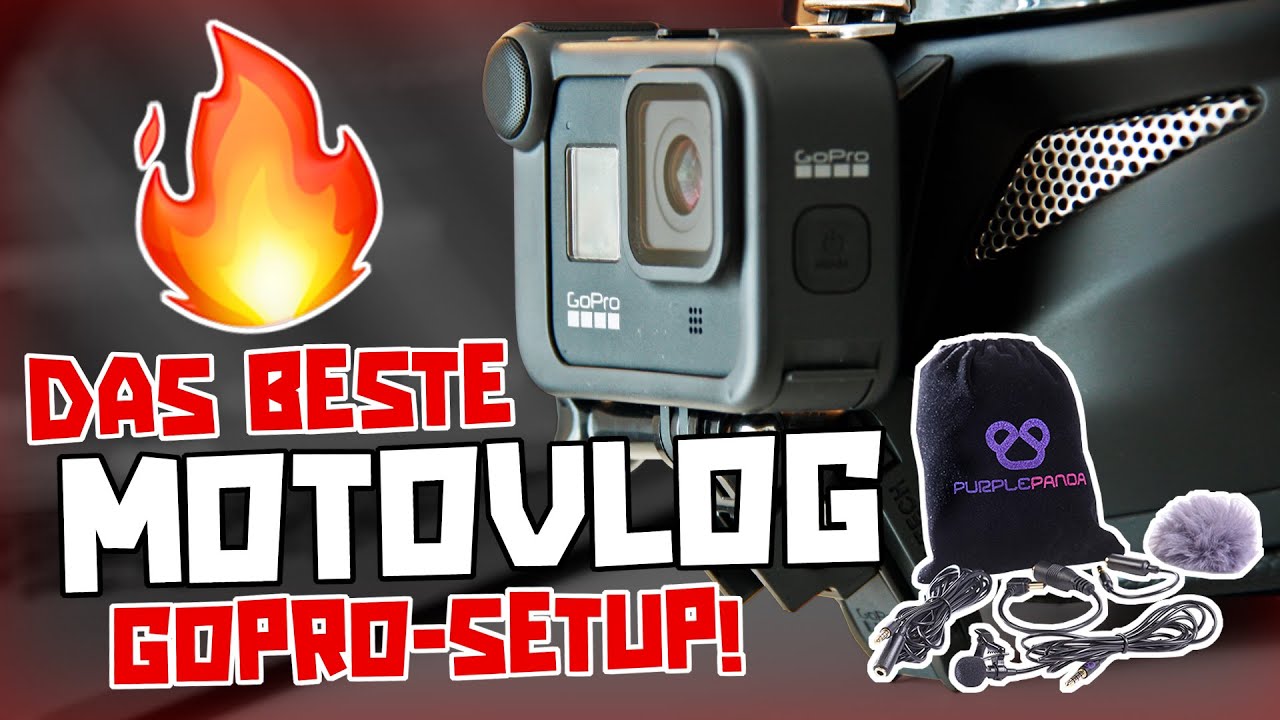 Mein MOTOVLOG Helm Setup mit dem PURPLE PANDA Lavalier Mikrofon und GoPro MEDIA MOD!