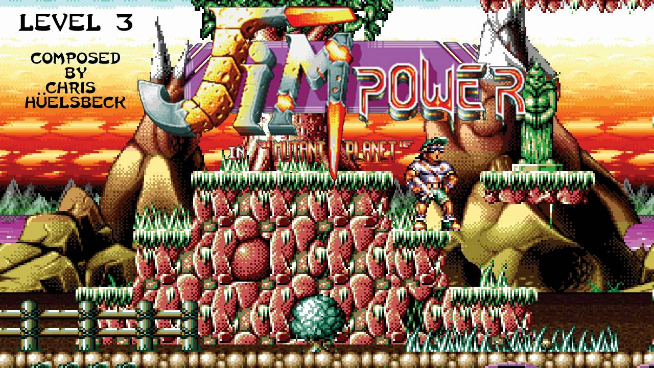 Jim Power in Mutant Planet - Level 3 (Mutant's Forest) - Chris Hülsbeck  [Amiga 500]