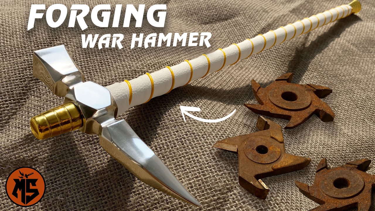 Forging a WAR HAMMER out of Rusted Gears || MASI channel