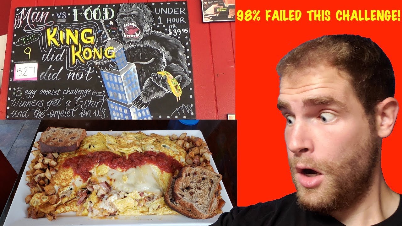 CAN I EAT THIS 5 POUND OMELET IN RECORD TIME!?!? (The King Kong Omelet Challenge)
