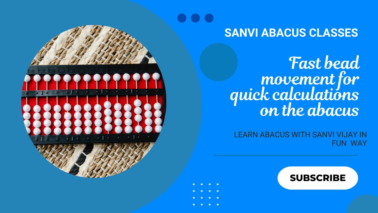 Fast bead movement for quick calculations on the abacus