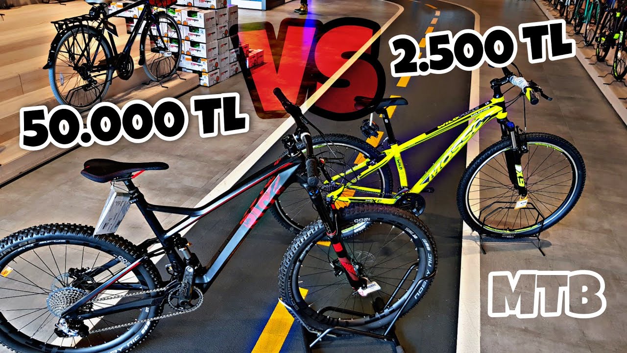 50.000 TL vs 2.500 TL Dağ Bisikleti Karşılaştırma