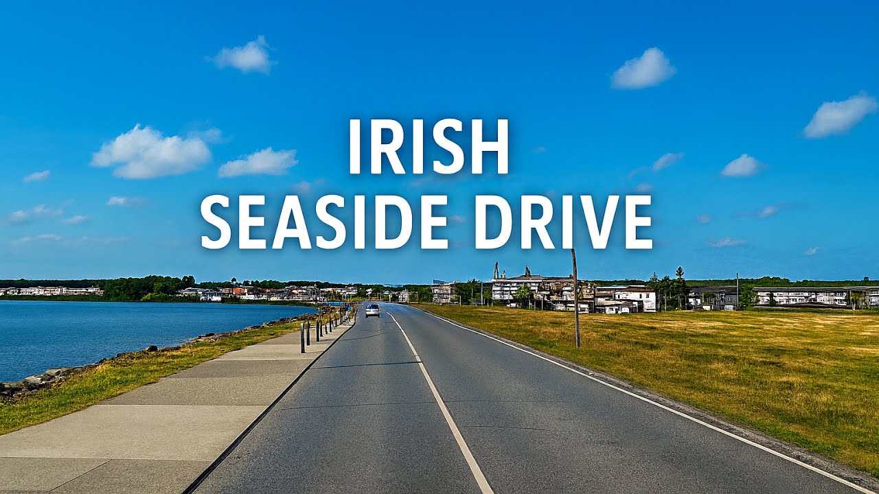 4K Scenic Drive in Ireland – Relaxing Seaside Road Trip from Bull Island to Dun Laoghaire with Music