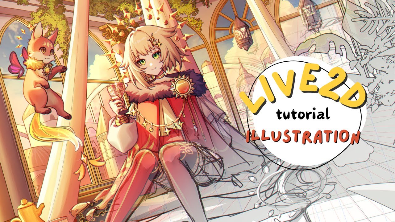 drawing Live2D animated illustration ✦ step by step tutorial 【CLIP STUDIO PAINT】