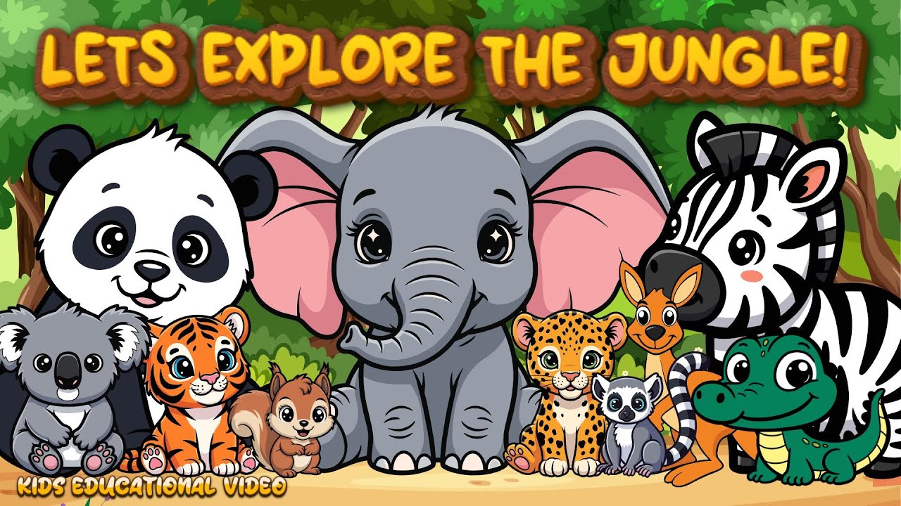 Learn Animals for Kids | 100 Exciting Jungle Animal Compilation for Toddlers
