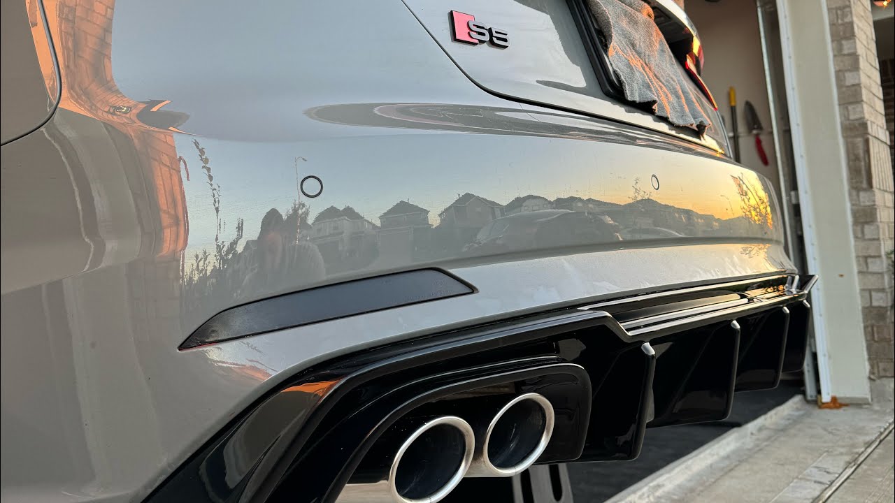 Audi S5 Maxton Design rear valance / diffuser Install - re-edit 