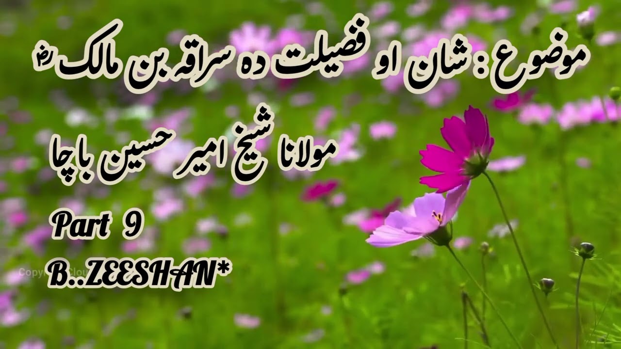 Shan aw Fazilat da Suraqa Bin Malik (R.A) Da Mulana Shekhul Quran Ameer Hussain Bacha Bayan.
