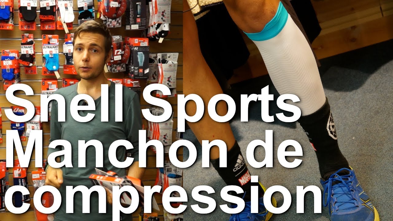 Chaussettes manchon de compression anti fatigue Snell Sports Chamonix course a pied montagne trail