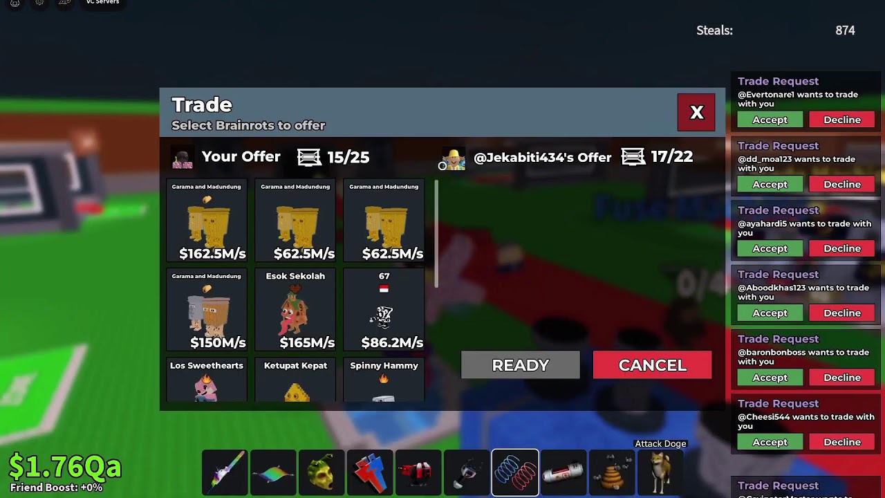 Trading in sab