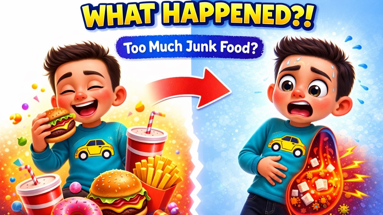 What Happens When You Eat Too Much Junk Food? Kids Fun Science + More Fun Science Videos For Kids