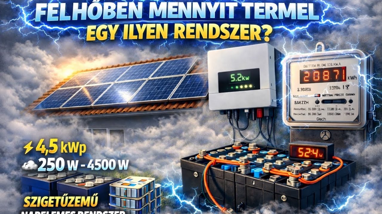 Mennyit termel 4,5kWp panel (szigetüzem)