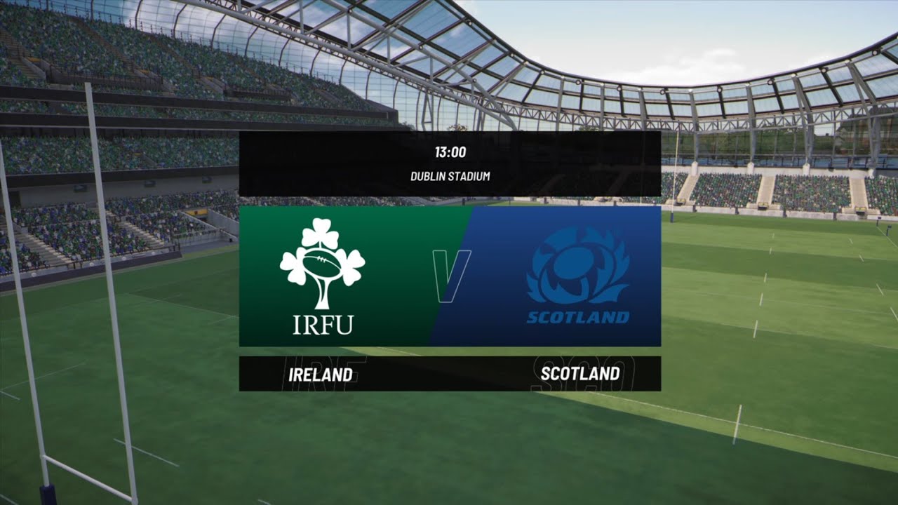 Ireland vs Scotland Six Nations Round 5 gameplay as Scotland