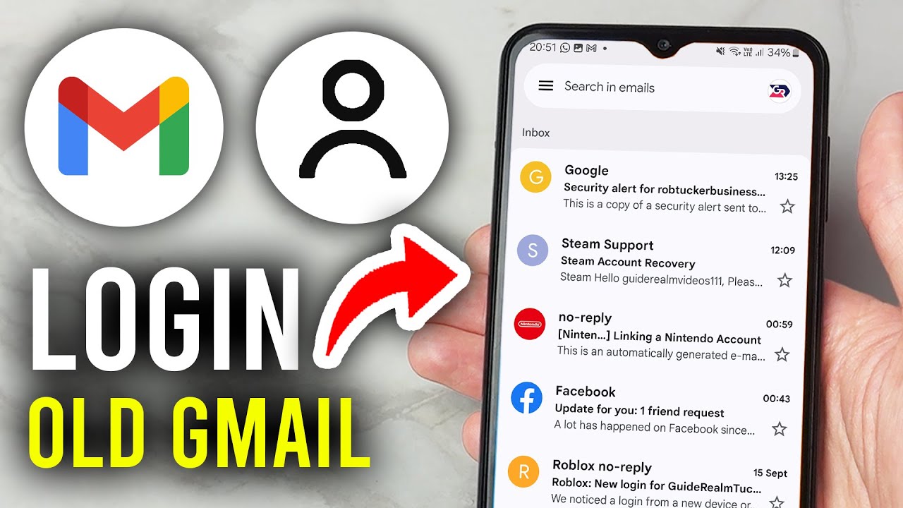 How To Login Old Gmail Account On New Mobile - Step By Step