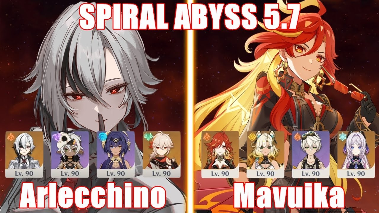 Spiral Abyss 5.7 Full Stars | Arlecchino Vaporize & Mavuika Melt | Genshin Impact