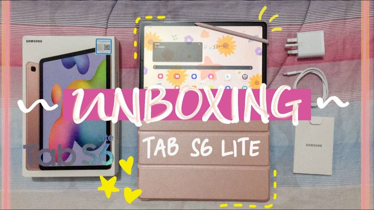 Samsung Galaxy Tab S6 Lite in Chiffon Pink | Unboxing + Accessories 🌸