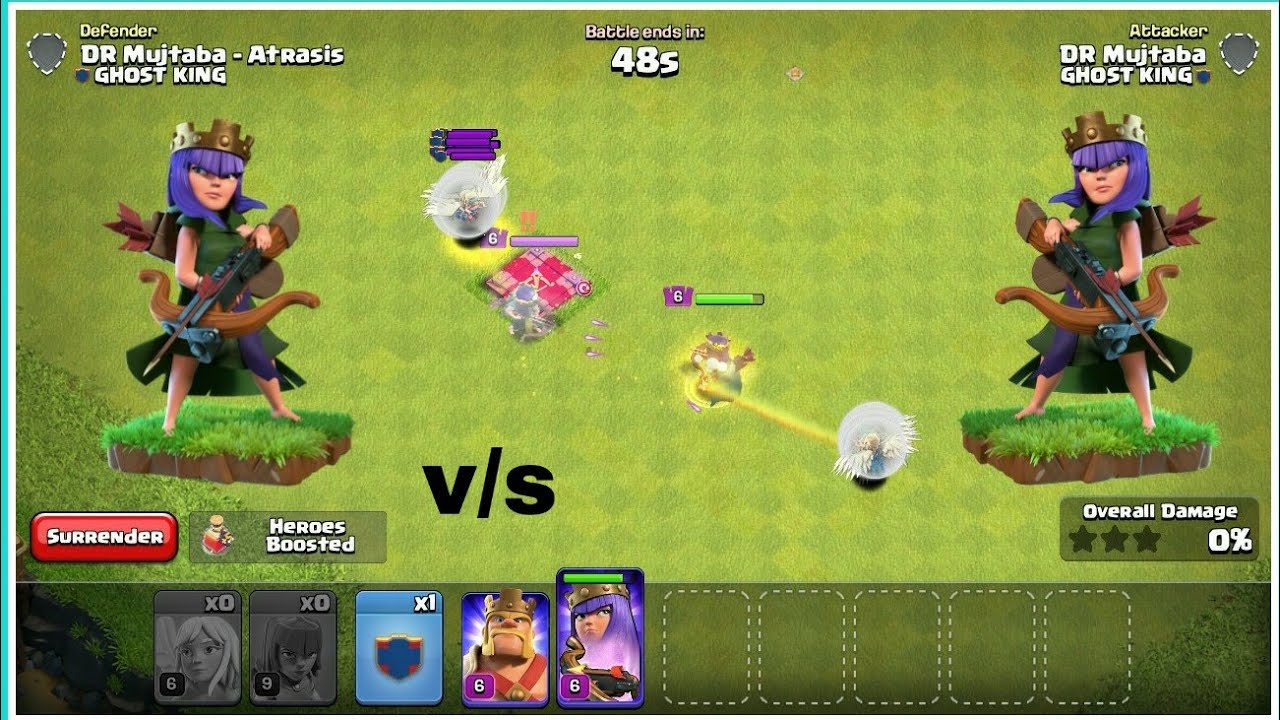 Infinity War In Clash Of Clans Queen vs Queen Funny Gameplay.