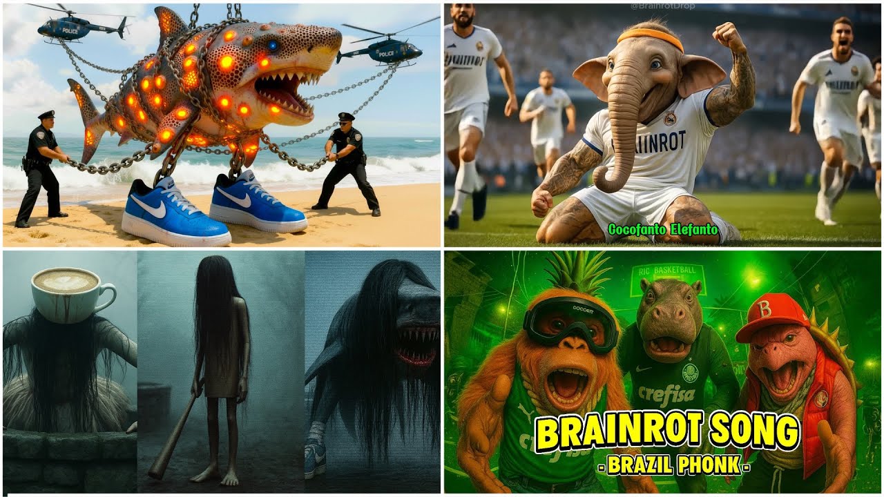 Brainrots Trypophobia VS Brainrot Football VS THE RING HORROR VS Boom Boom (Brazil Phonk Cover)
