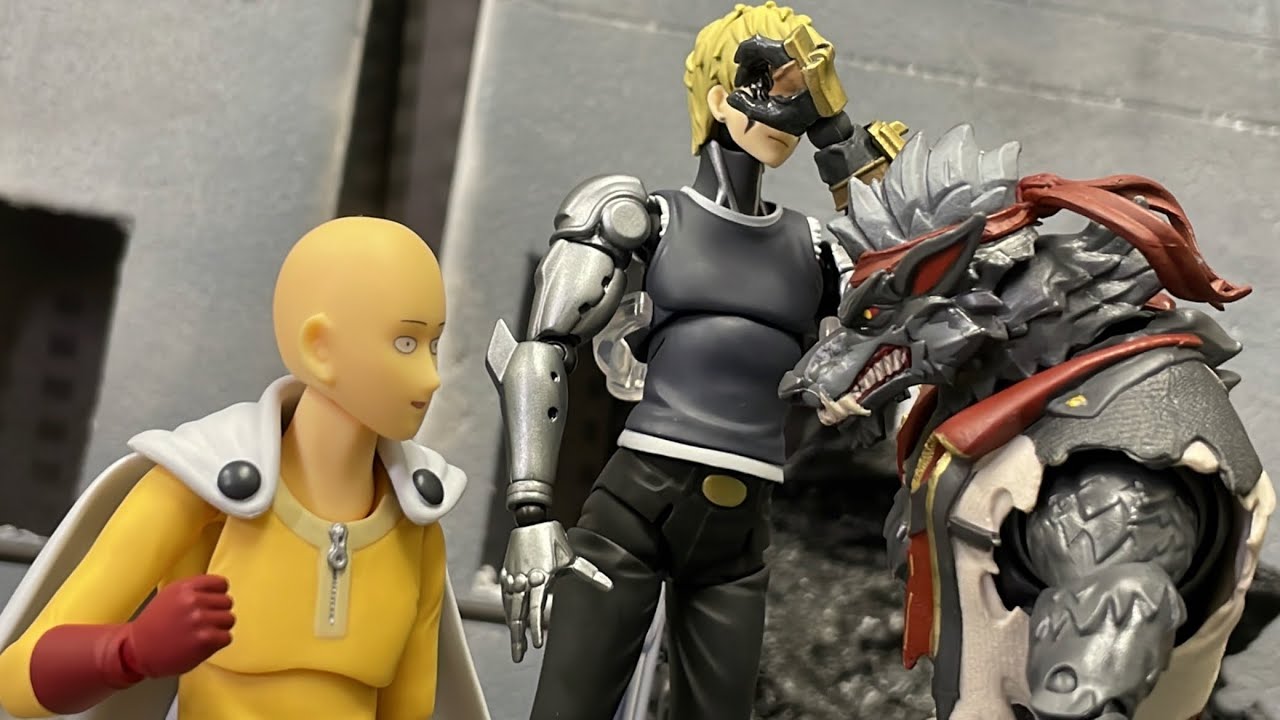 one punch man stop motion genos  saitama  VS Phantom