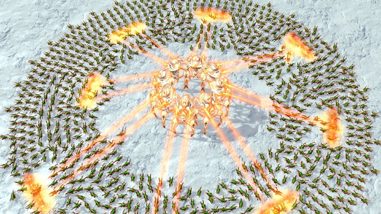 Can 1000 Zerglings take 8 Purifier Colossi? [Daily StarCraft Brawl]