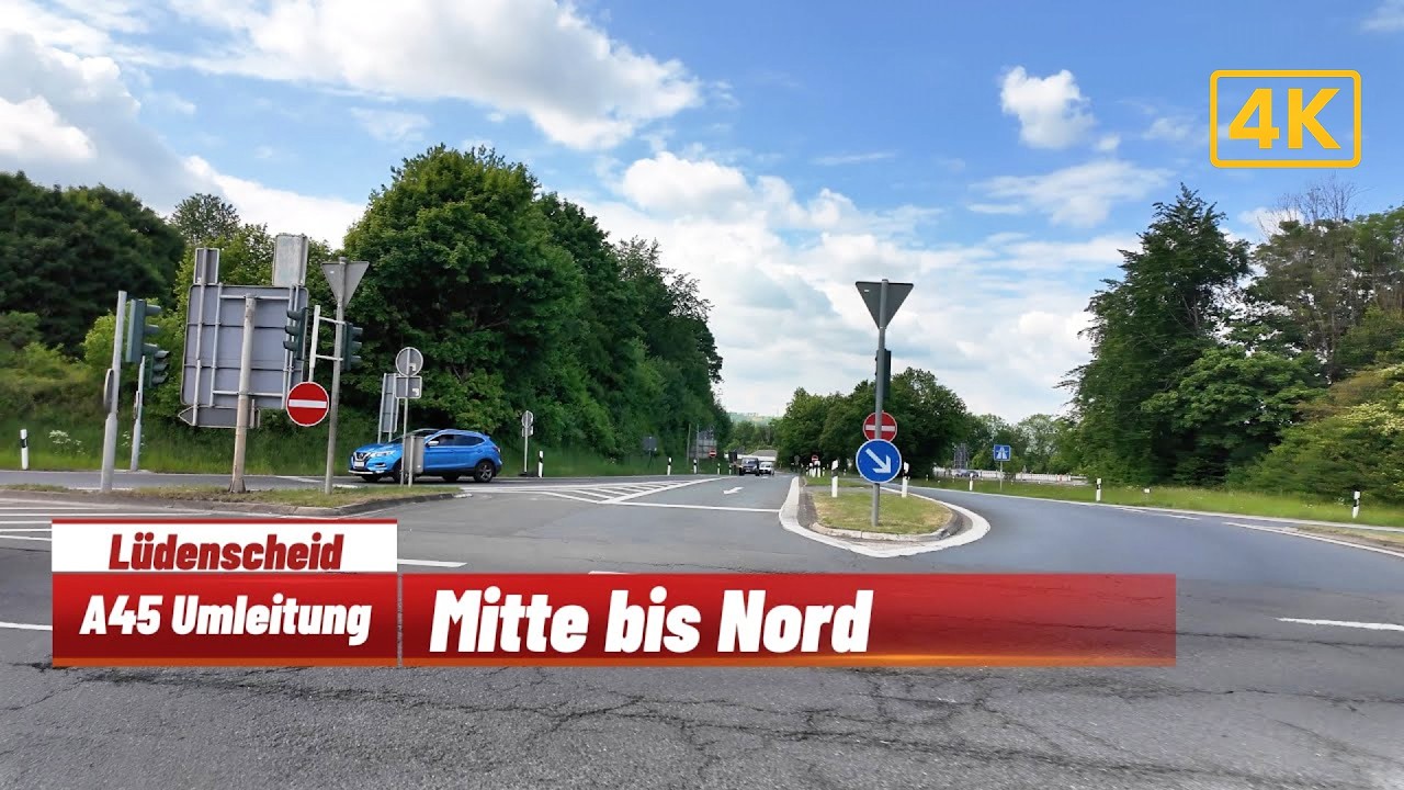 A45 Umleitung Lüdenscheid 🚲 | E-Bike Tour von Mitte bis Nord | Real Route in 4K 60fps