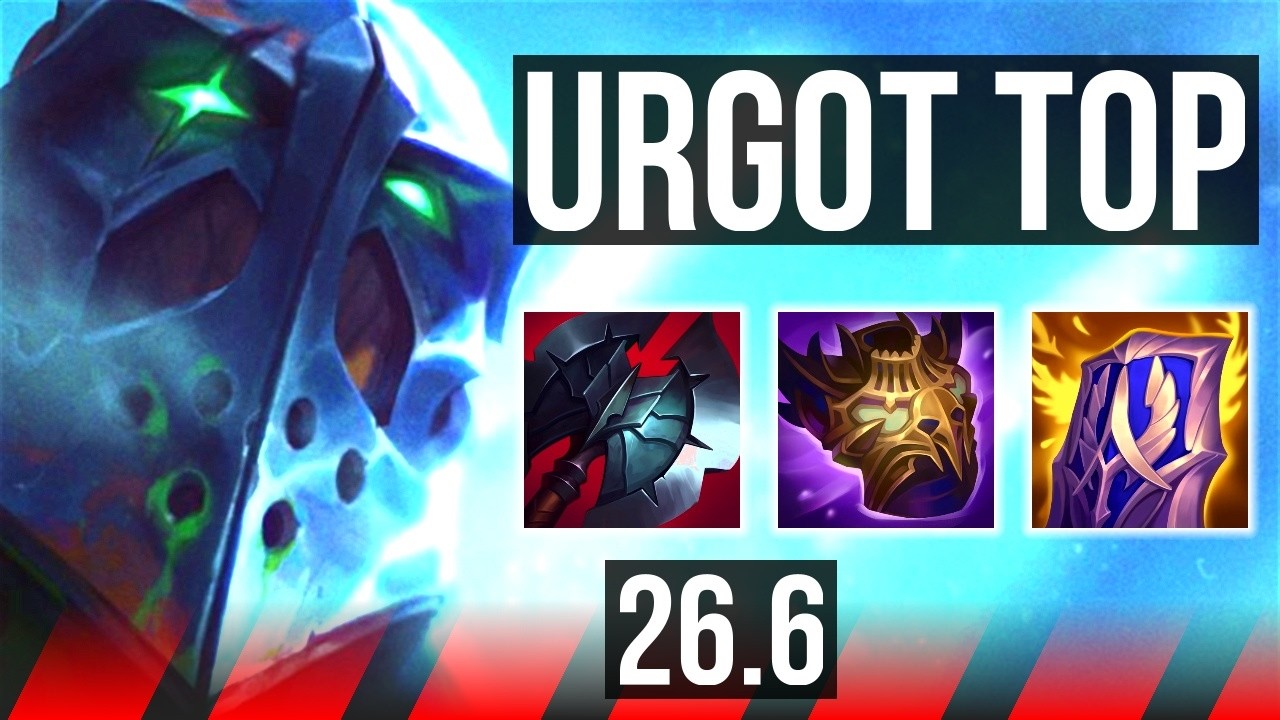 URGOT vs TRYNDAMERE (TOP) | 46K damage | KR Master | 26.6