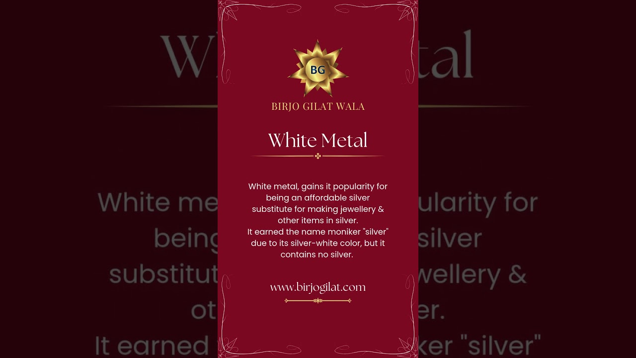 What is White Metal? (Gilat, Gota Chandi, German Silver) #payaldesign #whitemetal #gotachandi