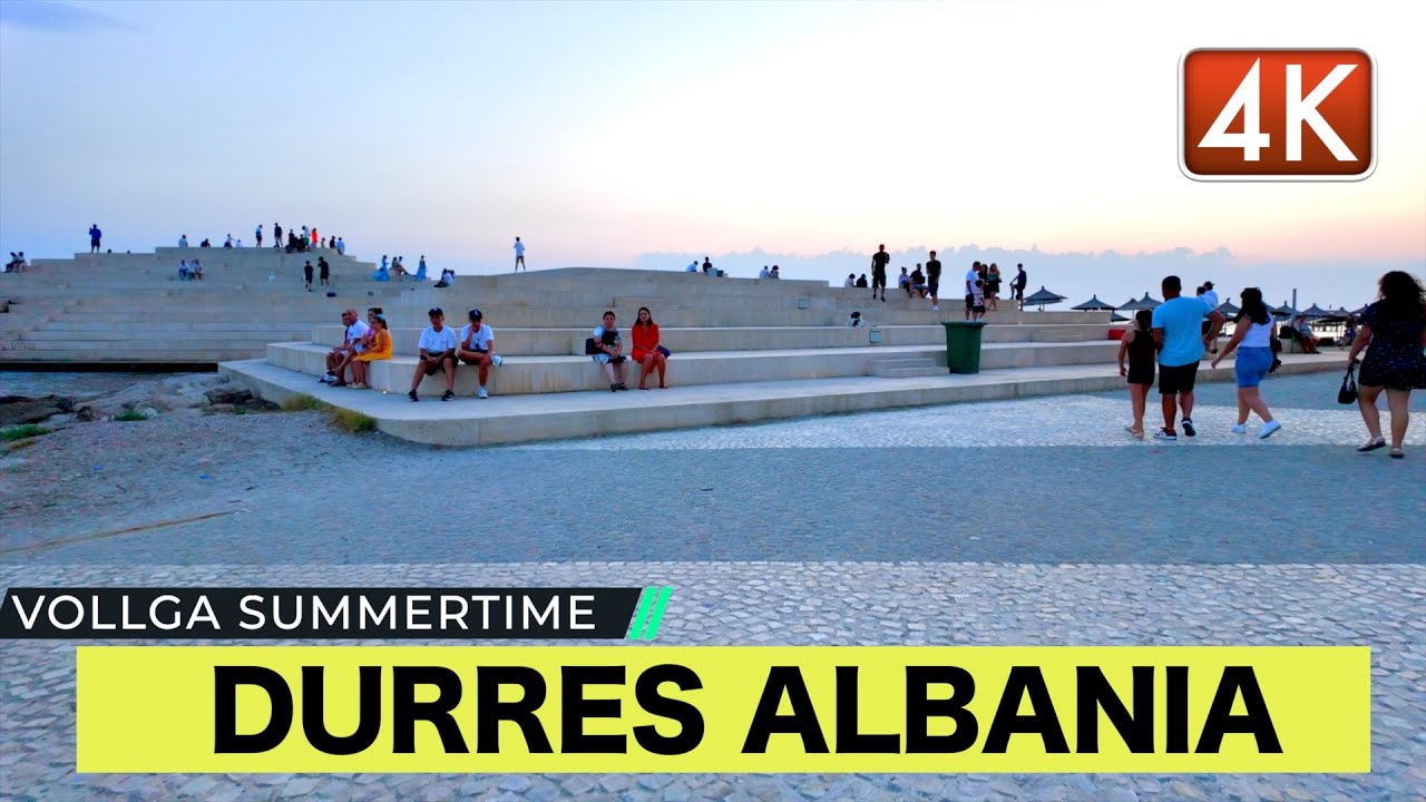 DURRES, ALBANIA 🇦🇱 VOLLGA SUMMER  SEASON 2024🏝️ WALKING TOUR 🍹⛱️  SEZONI TURISTIK 🌞 ASMR [4K HDR]