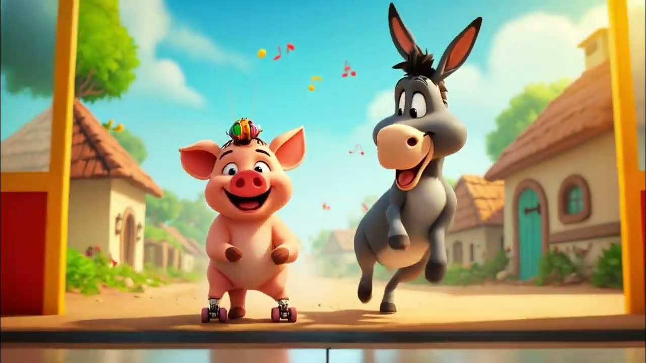 Tâgâdâm pâș - pâș 🐷🐽 | Pe drum mergea un purceluș 🚜🌾👨‍🌾