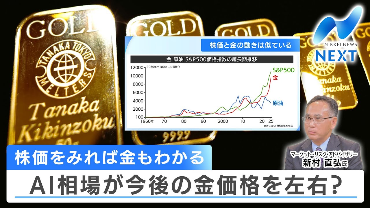 株価をみれば金もわかる AI相場が今後の金価格を左右？【NIKKEI NEWS NEXT】
