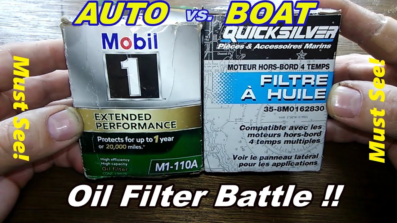 Сравнение масляного фильтра Mobil 1 Cut Open M1-110A и масляного фильтра Quicksilver Cut Open 35-...
