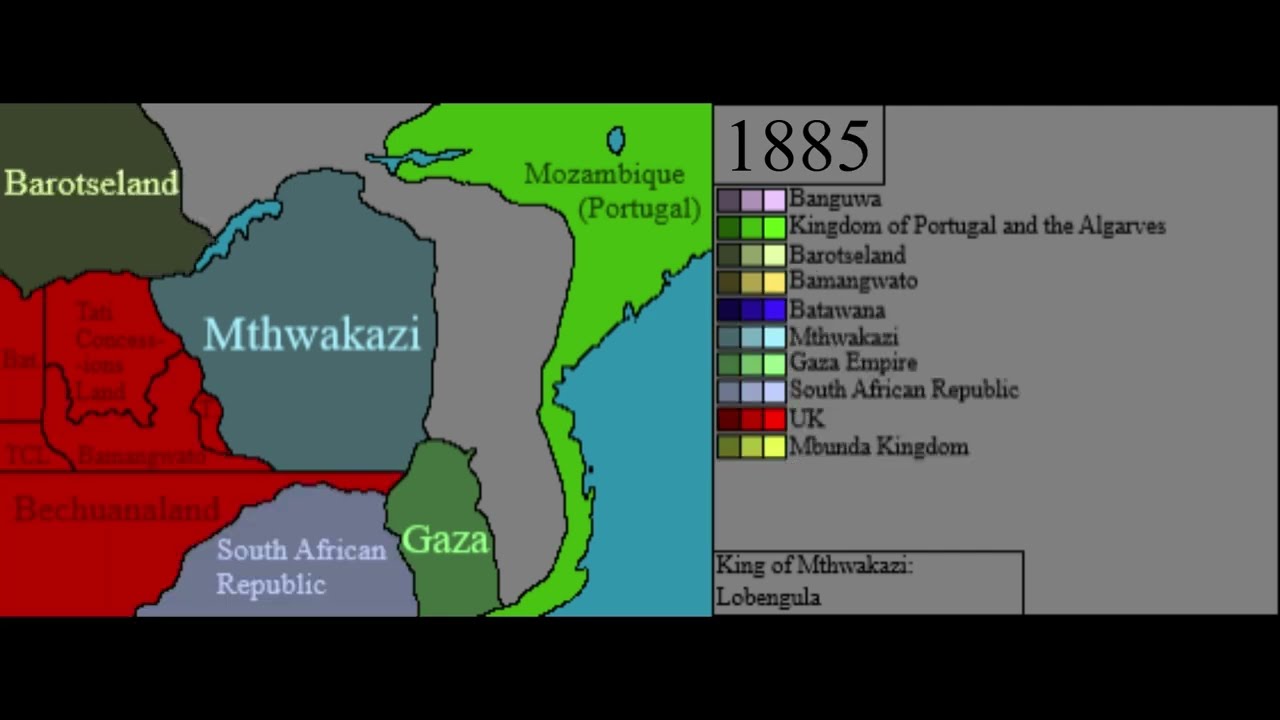 History of Zimbabwe Visualized on a Map - Every Year