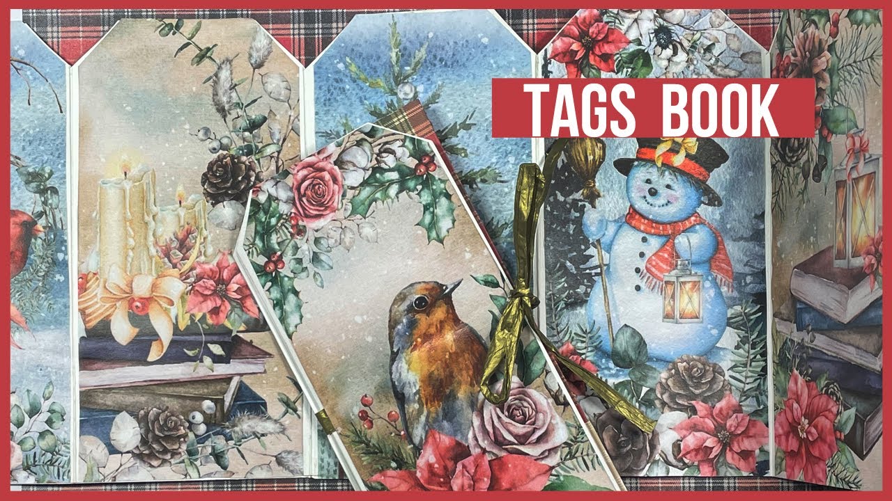 🎅🏼🏷 Christmas concertina tags book tutorial feat. @TracieFoxCreative