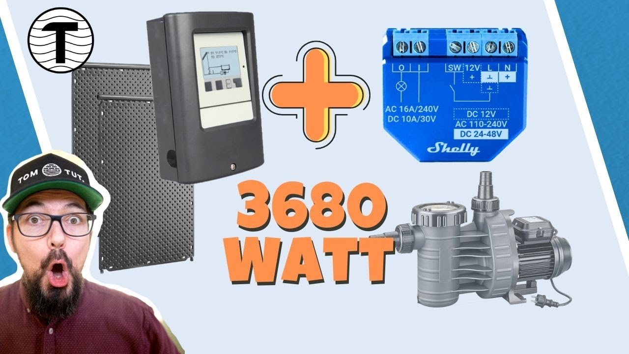 3680 Watt mit Shelly an der digitalen Poolsteuerung POOLSANA Premium #tomtut #poolheld