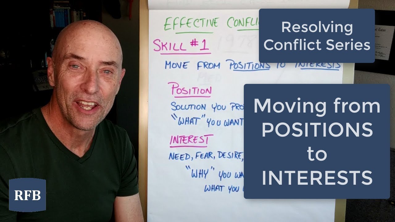 Skills to Resolve Conflict: Moving from Positions to Interests