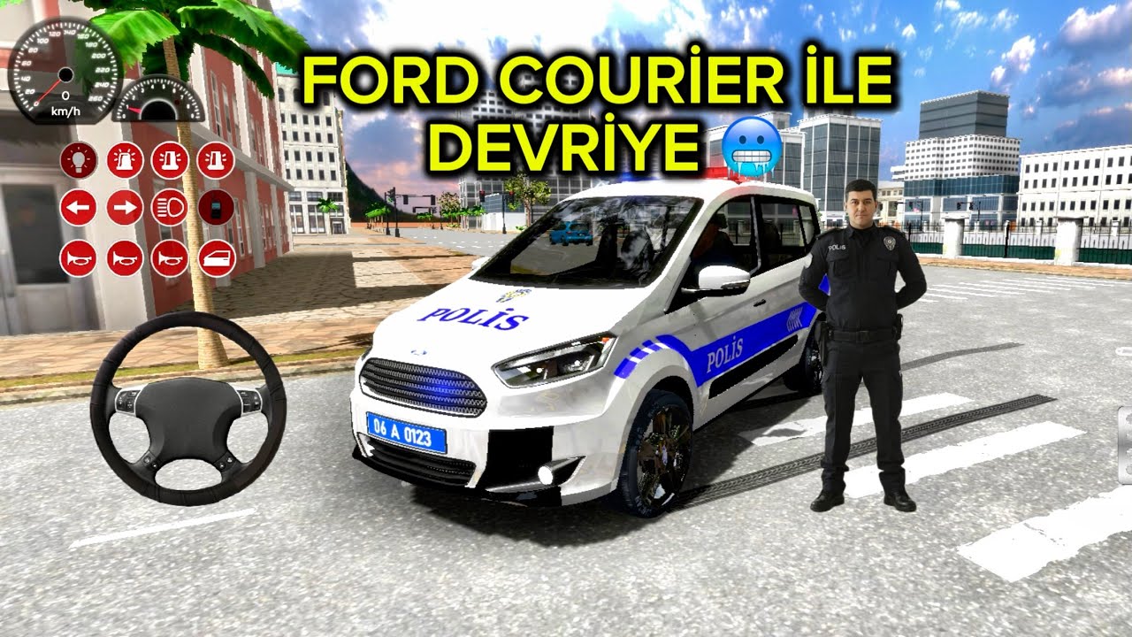 FORD COURİER İLE DEVRİYEDEYİZ TÜRK POLİSİ ARABA OYNU 🚔#fordcourier #türkpolisi #policecar #arabaoynu