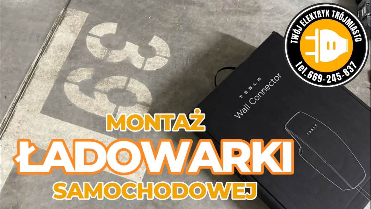 Montaż ładowarki samochodowej EV Wallbox Tesla zasilacz do auta ;-)