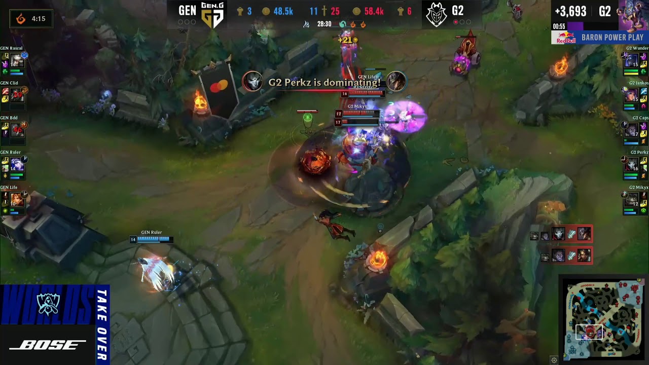 G2 Caps outplays vs Gen G | League of Legends - Worlds 2020 Quarterfinals