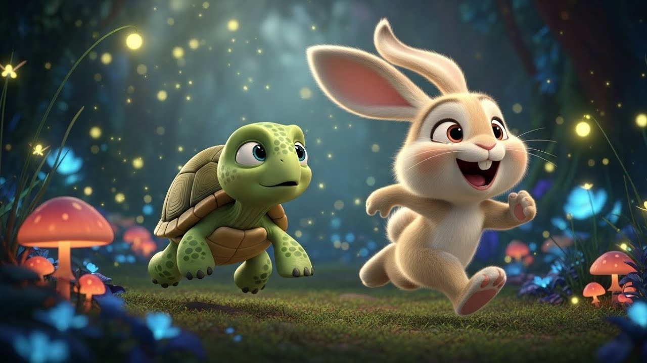 🐢🐰ஆமை & முயல் ஓட்டப் போட்டி | Slow Slow Aamai Fast Muyal | Tamil Kids Rhymes #rhymes #tamilrhymes