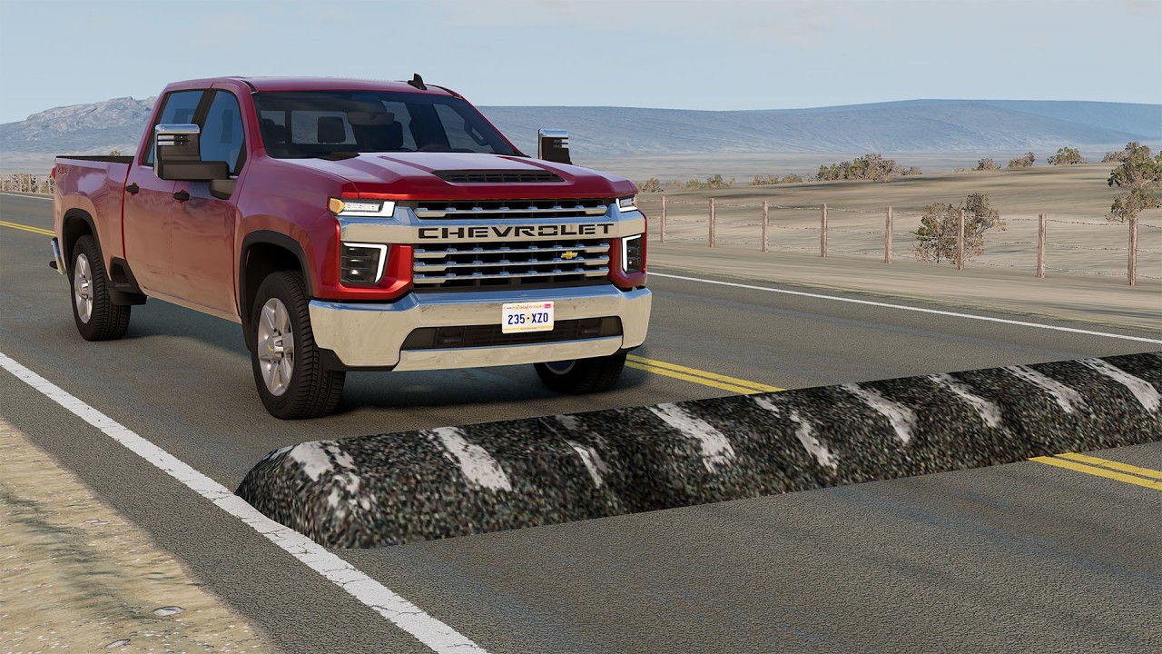 Cars & Trucks Over Speed Bumps #7 | BeamNG.drive | BeamNG Zone