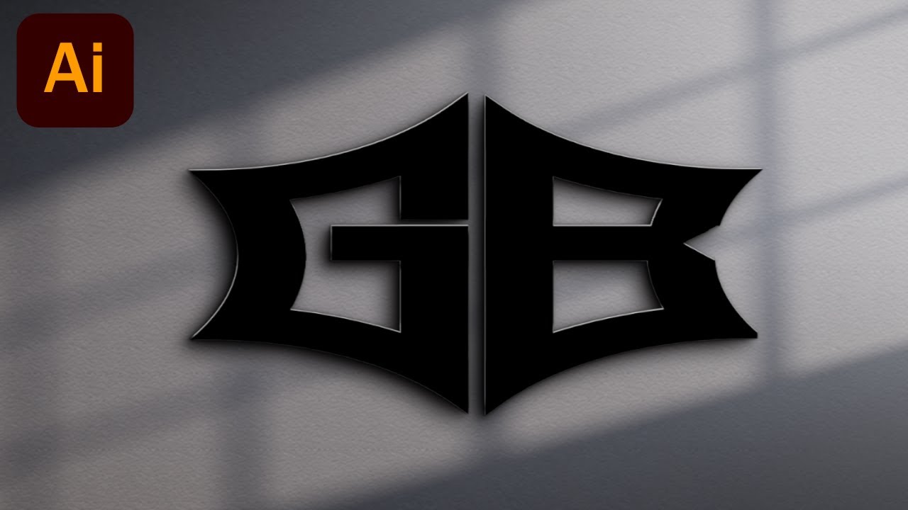 How to Design GB Logo in Adobe Illustrator 🔥 | Letter G B Logo Design Step by Step