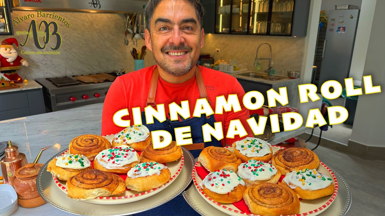 CINNAMON ROLL DE NAVIDAD. Un dulce delicioso para tus fiestas de fin de año.