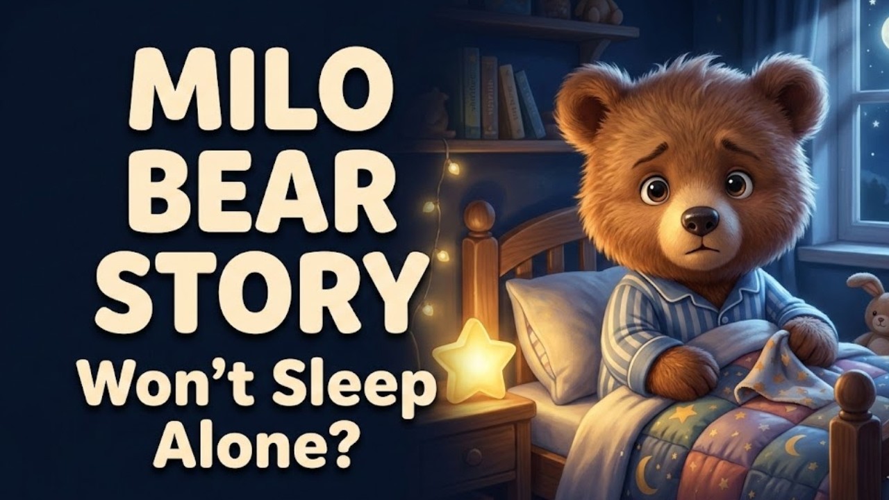 Milo Bear Story 🧸 | Bedtime Story for Kids Who Are Scared to Sleep Alone (Calming & Gentle)