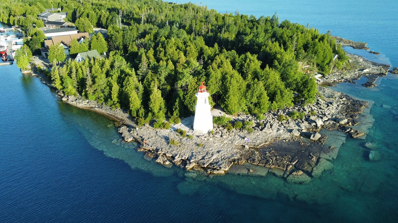 Tobermory 4K Aerial Tour, Ontario Canada