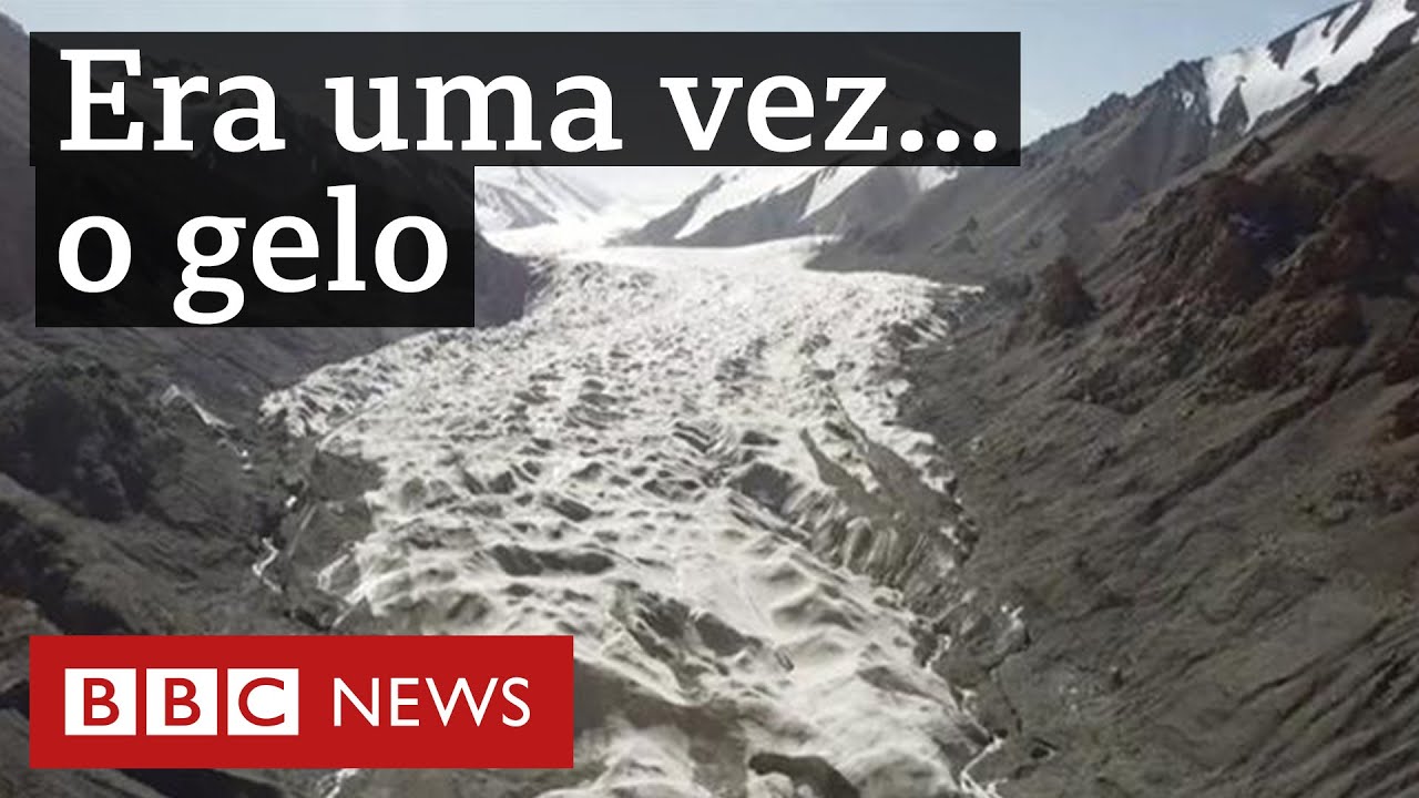 As imagens impressionantes de geleiras derretendo na China