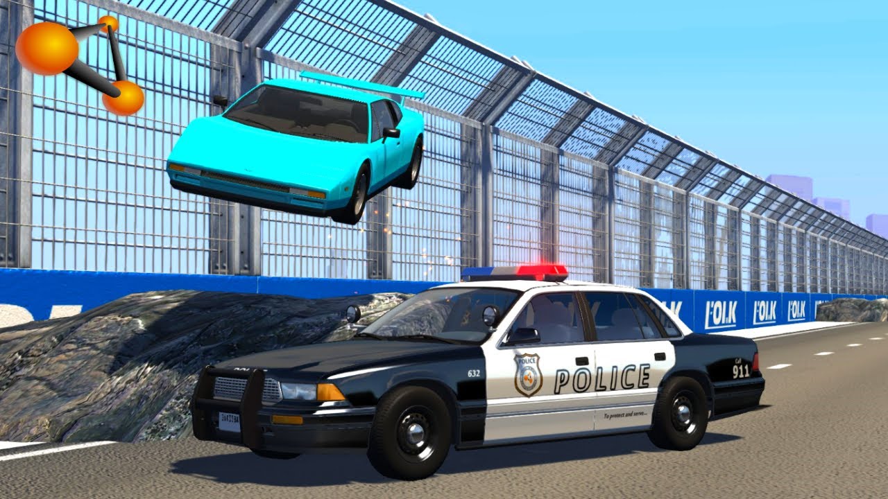 BeamNG.drive - High Speed Police Chases Take Down #3