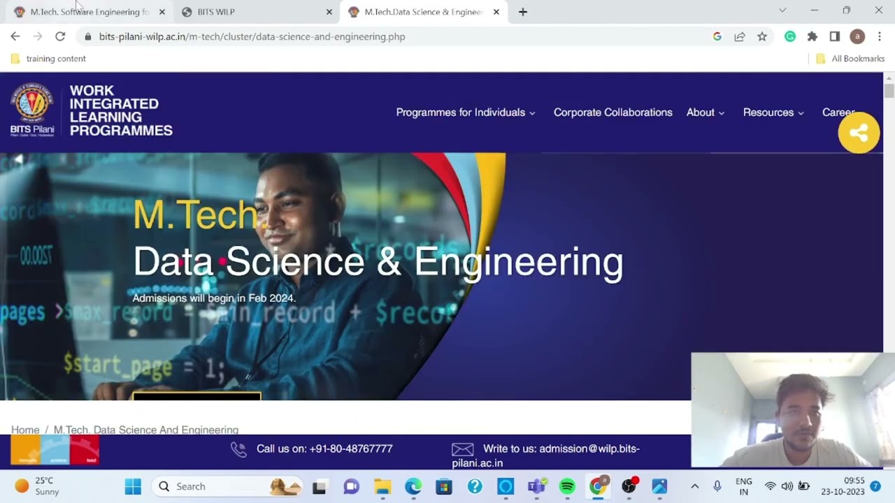 bits pilani wilp admission 2023-2024 full process MTech in data science